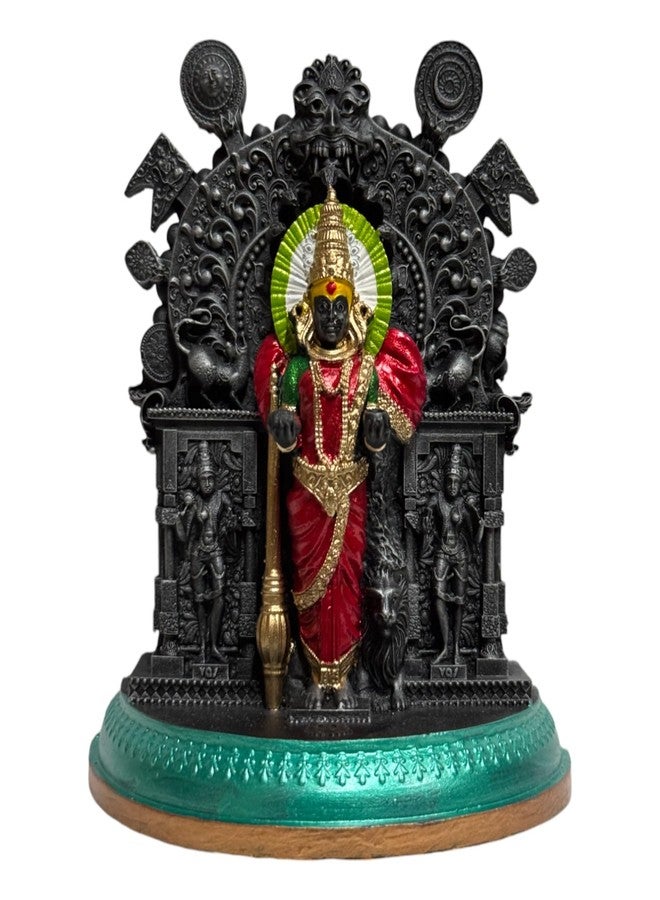 KariGhar, Kolhapur Mahalaxmi in Navari Saree Murti for Study Table Car Dashboard, Home, Puja Ghar, Gifting (Saree Colour May Vary) Inch Multi Color - Image 2
